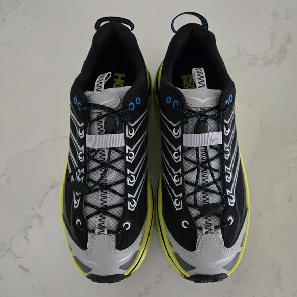 NEW Hoka Mafate Three2 Athletic Hiking Running Sneakers Shoes Black Yellow 8.5 - Picture 3 of 10